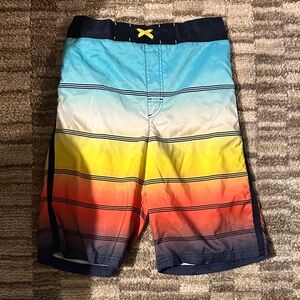 Colorful Striped Swim Shorts